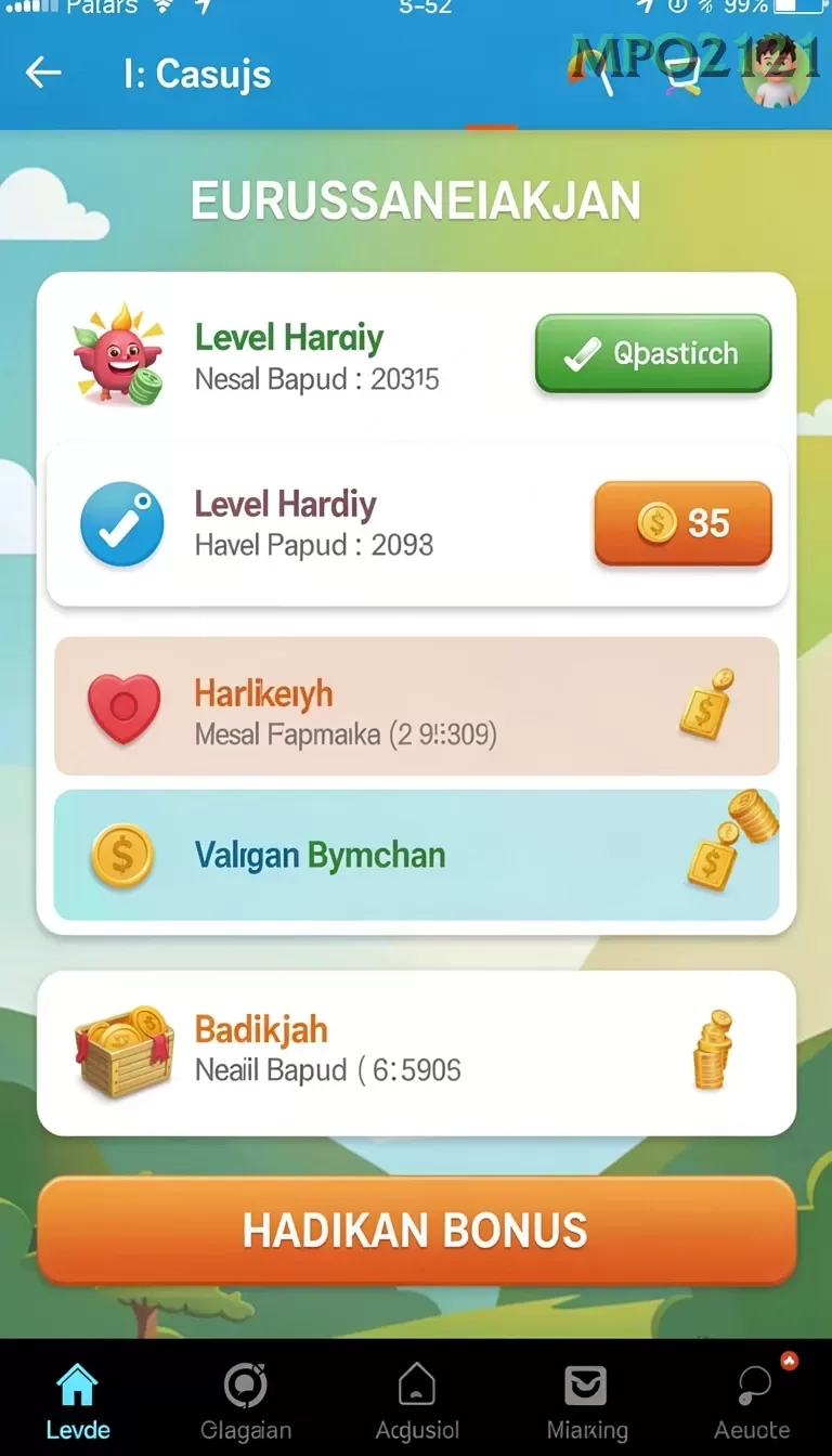 Cuplikan layar JP689 — menu navigasi